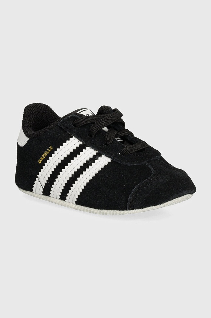 adidas Originals buty zamszowe niemowlęce GAZELLE CRIB nieocieplane czarny JI2046