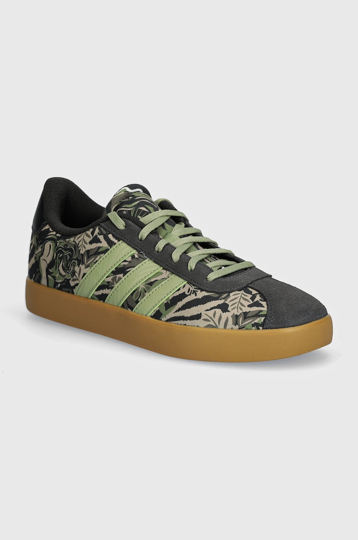 Detské tenisky adidas VL COURT LionKing semišová koža zelená IF4086