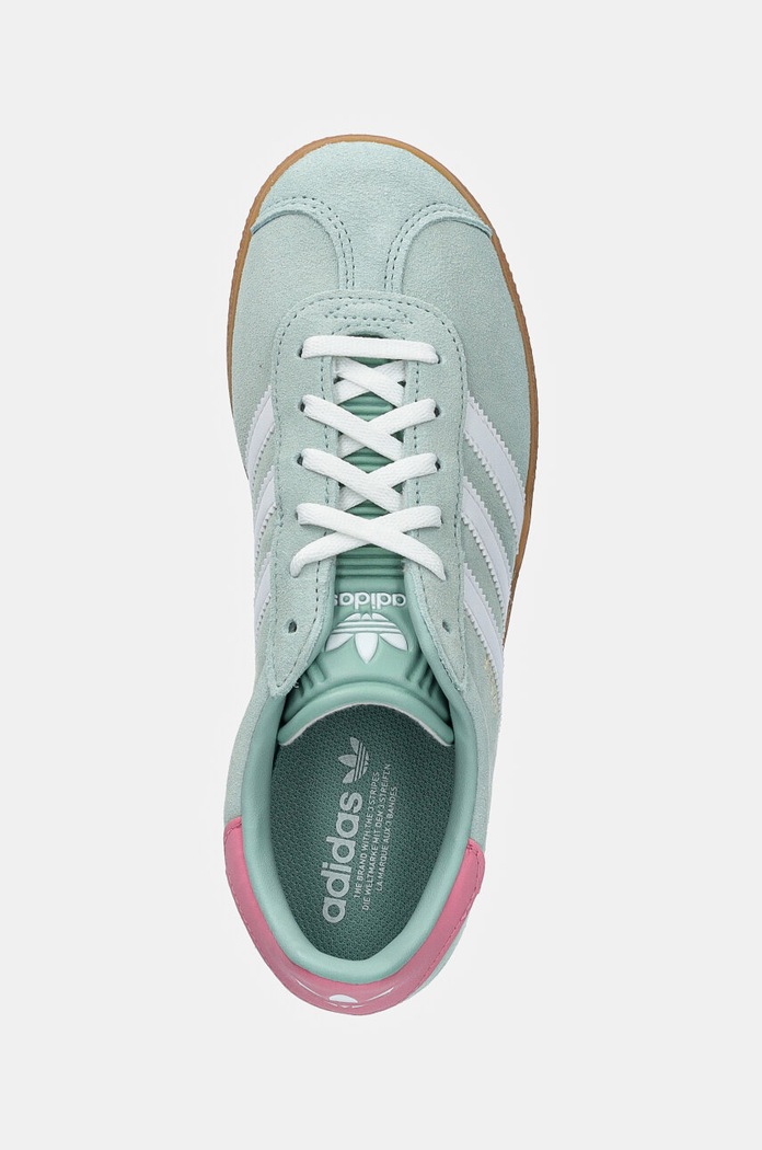 Dětské semišové sneakers boty adidas Originals GAZELLE zelená IG9152