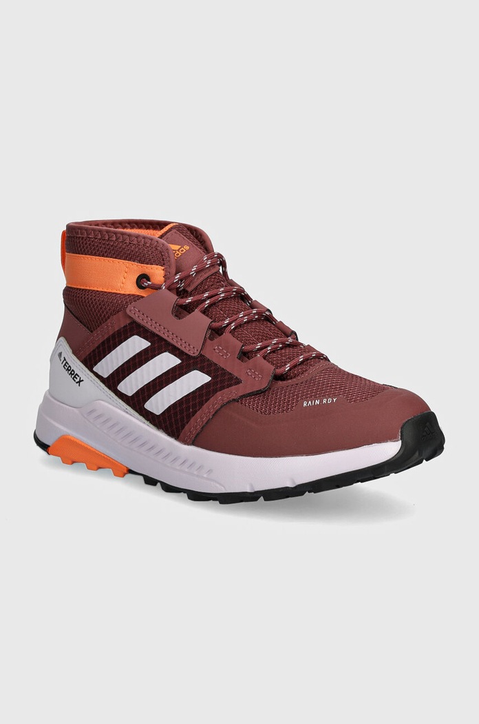 Dětské boty adidas TERREX TERREX TRAILMAKER MID R.RDY textilní burgundské ID0925