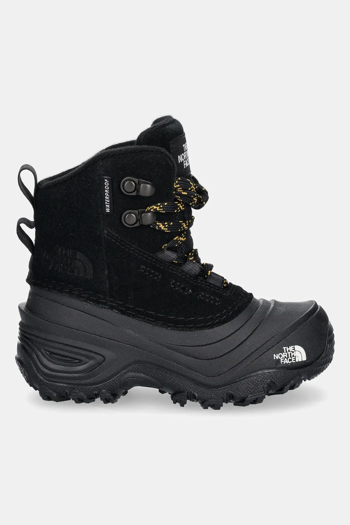 The North Face buty zamszowe dziecięce CHILKAT V LACE WP NF0A7W5YKX71 czarny AW24