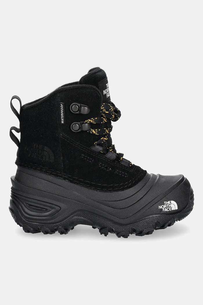 The North Face buty zamszowe dziecięce CHILKAT V LACE WP NF0A7W5YKX71 czarny AW24