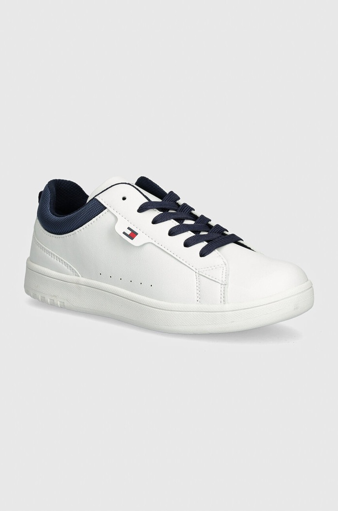 Detské tenisky Tommy Hilfiger imitácia kože biela T3X9.33646.35.41