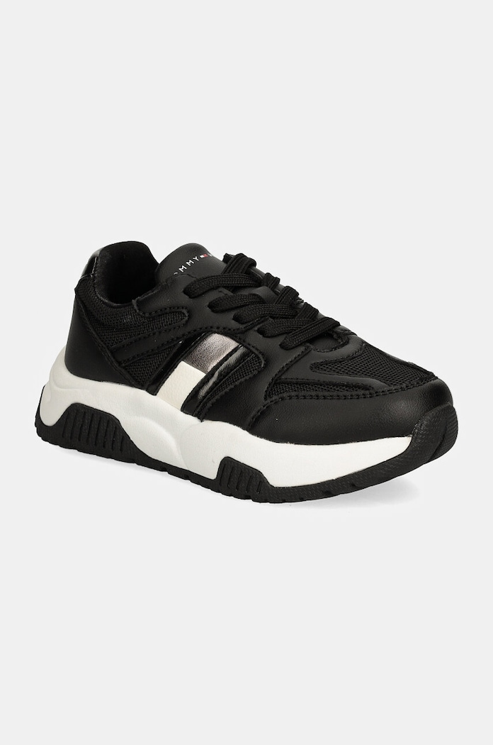Tommy Hilfiger sneakersy dziecięce imitacja skóry licowej czarny T3A9.33550.30.34