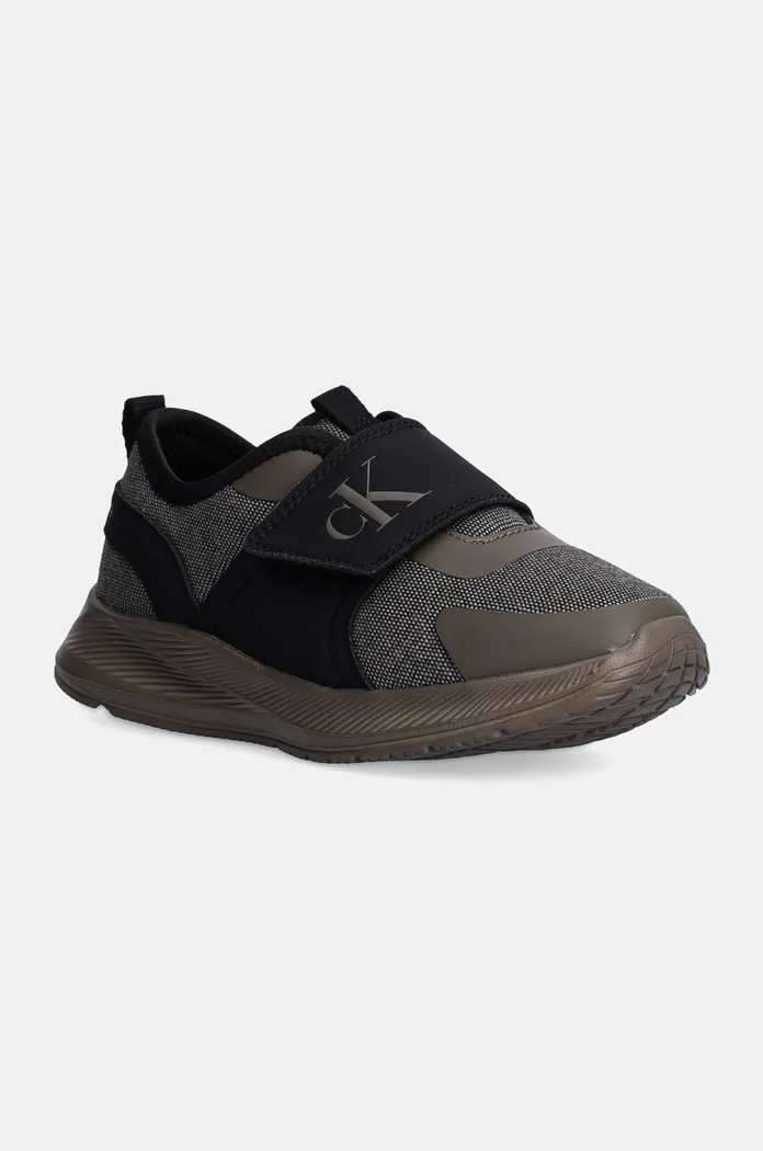 Παιδικά sneakers Calvin Klein Jeans συνθετικό καφέ V1X9.81070.24.29