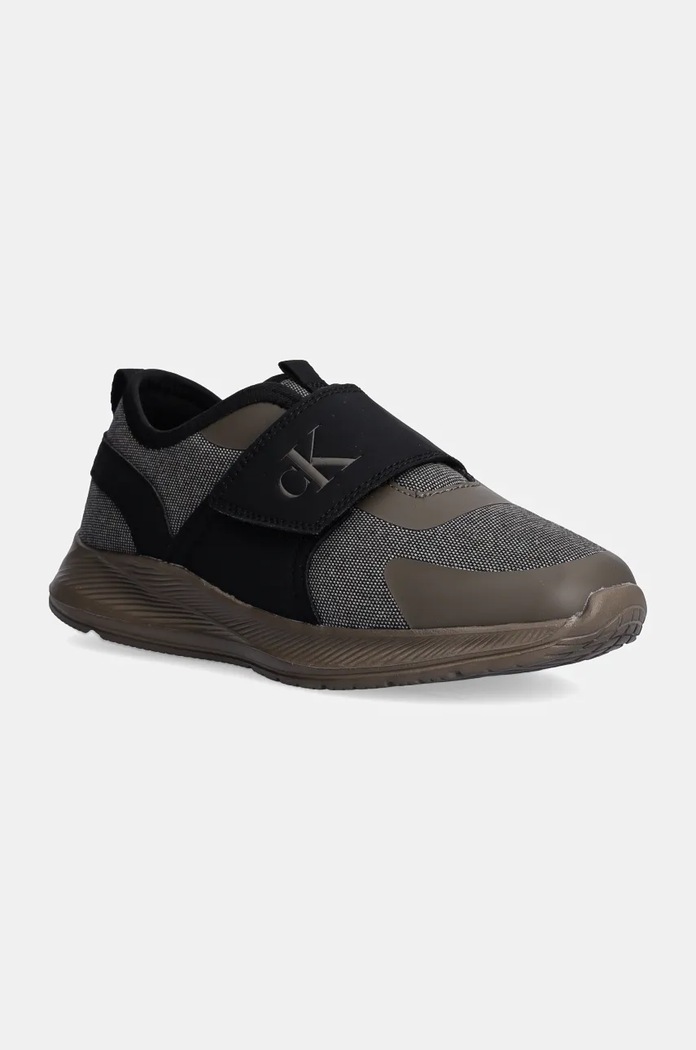 Calvin Klein Jeans sneakersy dziecięce syntetyczny brązowy V1X9.81070.30.34