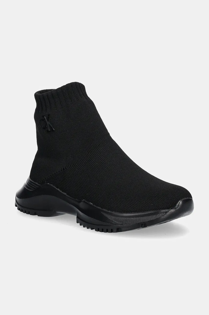 Calvin Klein Jeans sneakersy dziecięce wysoka czarny V3A9.81000.28.34