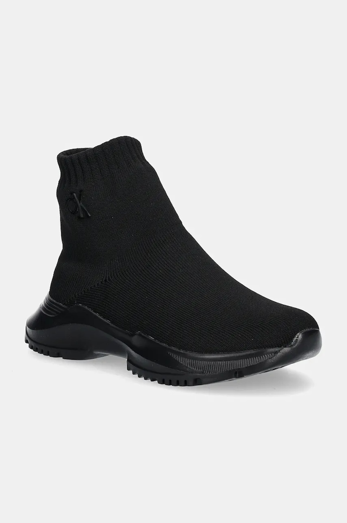Calvin Klein Jeans sneakersy dziecięce wysoka czarny V3A9.81000.28.34
