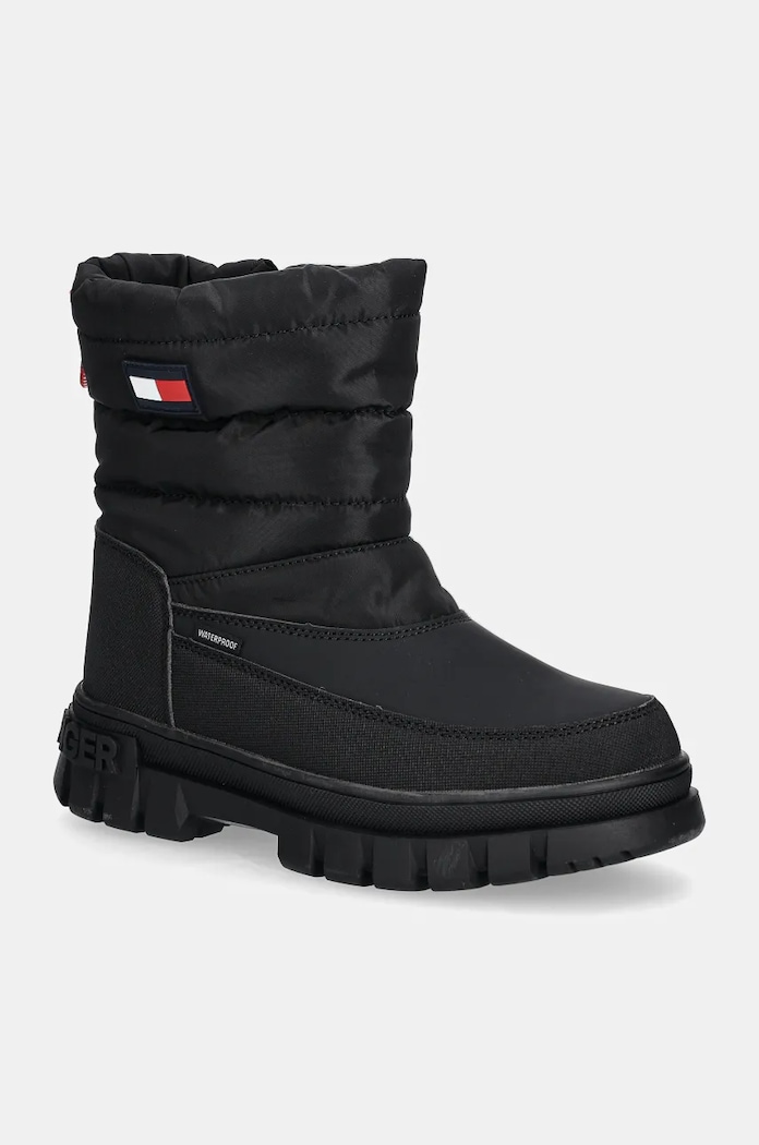Dječje cipele za snijeg Tommy Hilfiger na patentni zatvarač crna T3X5.33715.35.41