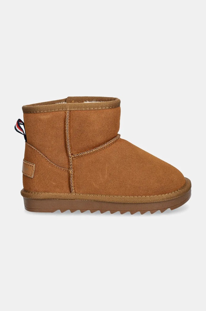 Dětské semišové sněhule Tommy Hilfiger T3A5.33615.30.34 hnědá AW24