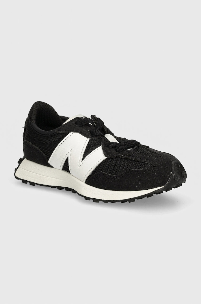 Detské tenisky New Balance 327 imitácia semišu čierna PH327CBW