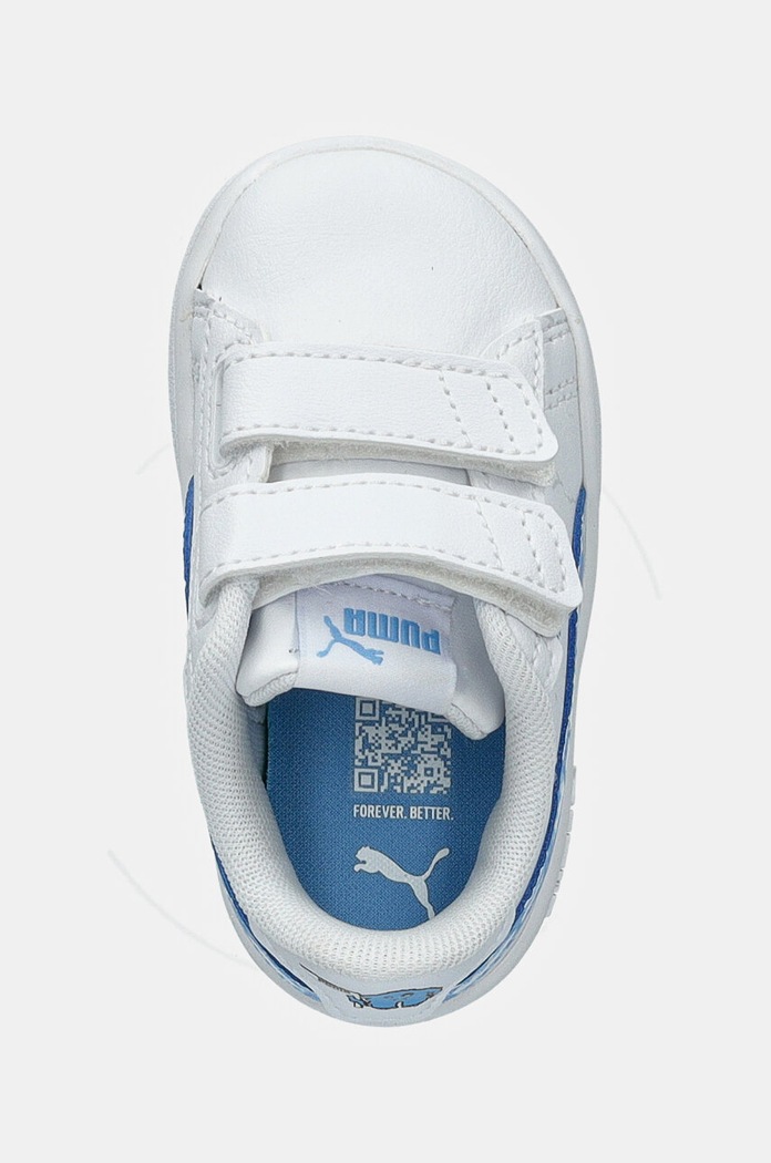 Puma sneakers pentru copii Smash 3.0 L Icy Monster alb 397990