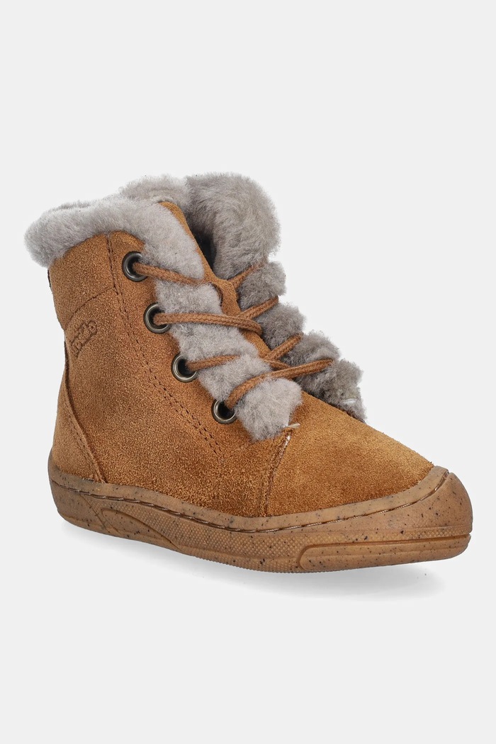 Froddo buty zimowe zamszowe dziecięce MINNI SUEDE LACES ocieplane brązowy G2110140.20.24
