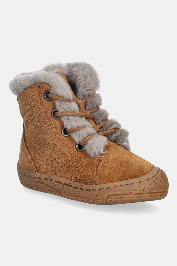 Froddo buty zimowe zamszowe dziecięce MINNI SUEDE LACES ocieplane brązowy G2110140.20.24