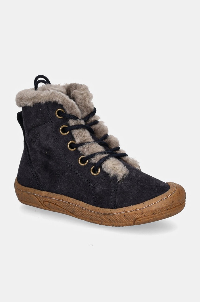 Froddo Dječje zimske cipele od brušene kože Froddo MINNI SUEDE LACES mornarsko plava G2110140.25.26