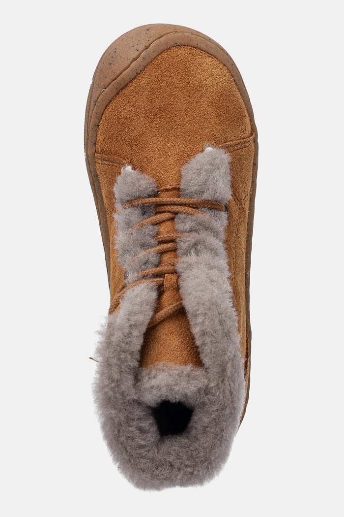 Cizme de iarnă pentru copii din piele întoarsă MINNI SUEDE LACES Froddo G2110140.25.26 maro