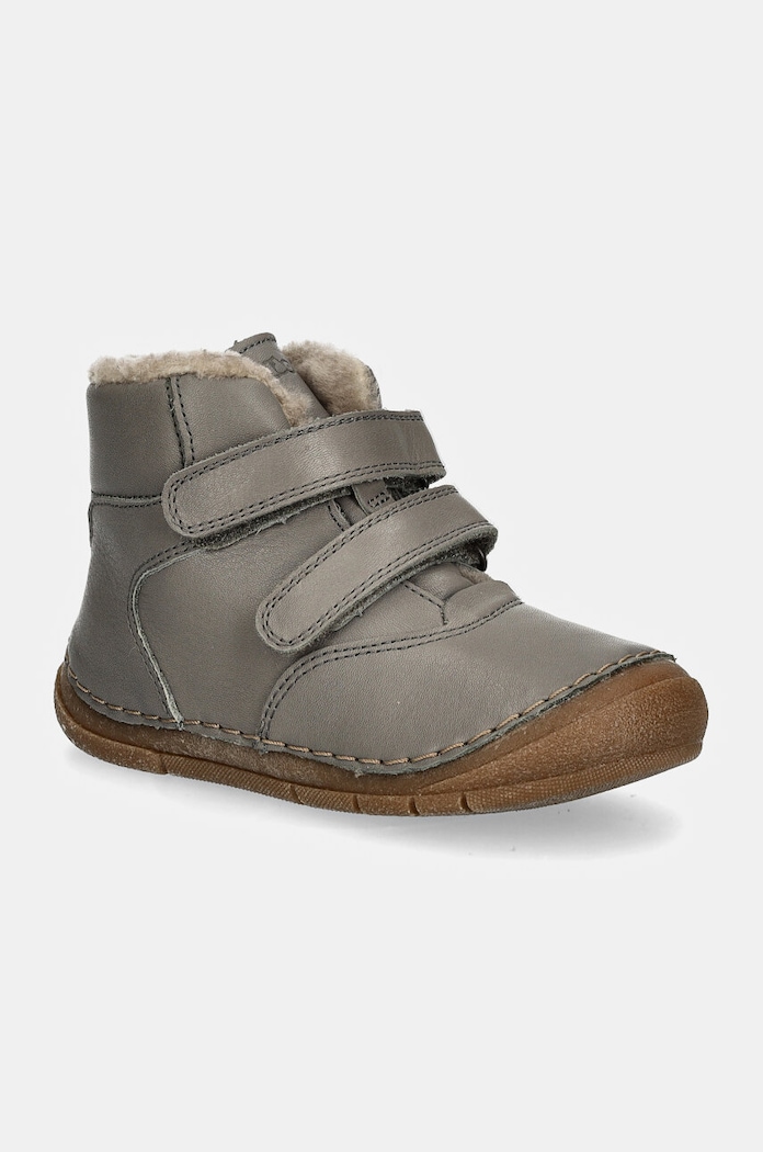 Детски кожени зимни обувки Froddo PAIX UP WINTER с изолация сив G2110143.25.30