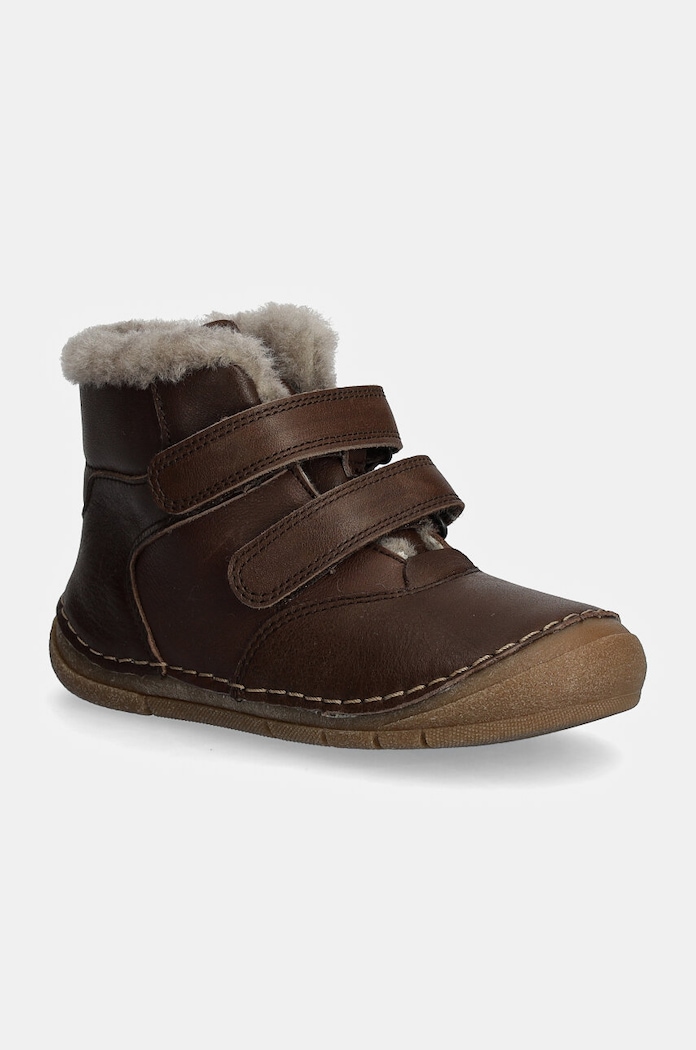 Детски кожени зимни обувки Froddo PAIX UP WINTER с изолация кафяв G2110143.25.30
