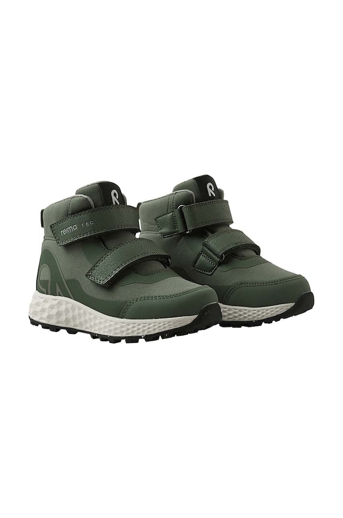 Dětské sneakers boty Reima Hiivin imitace kůže zelená 5400145A.9BYH