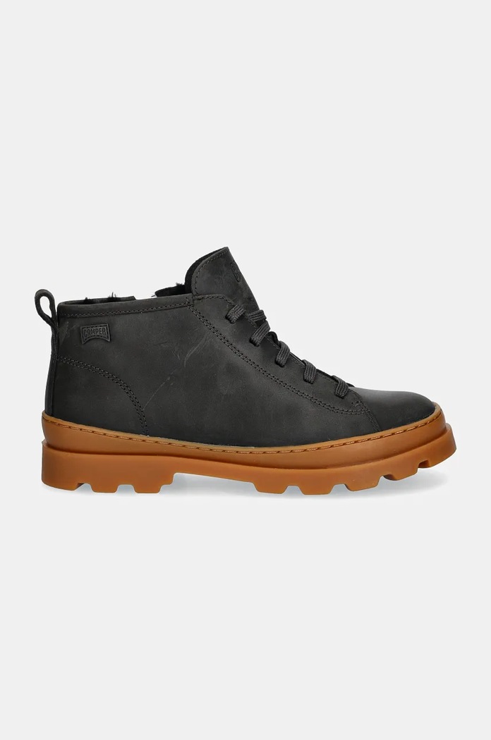 Detské nubukové topánky Camper Brutus K900370.001.35.38 sivá AW25