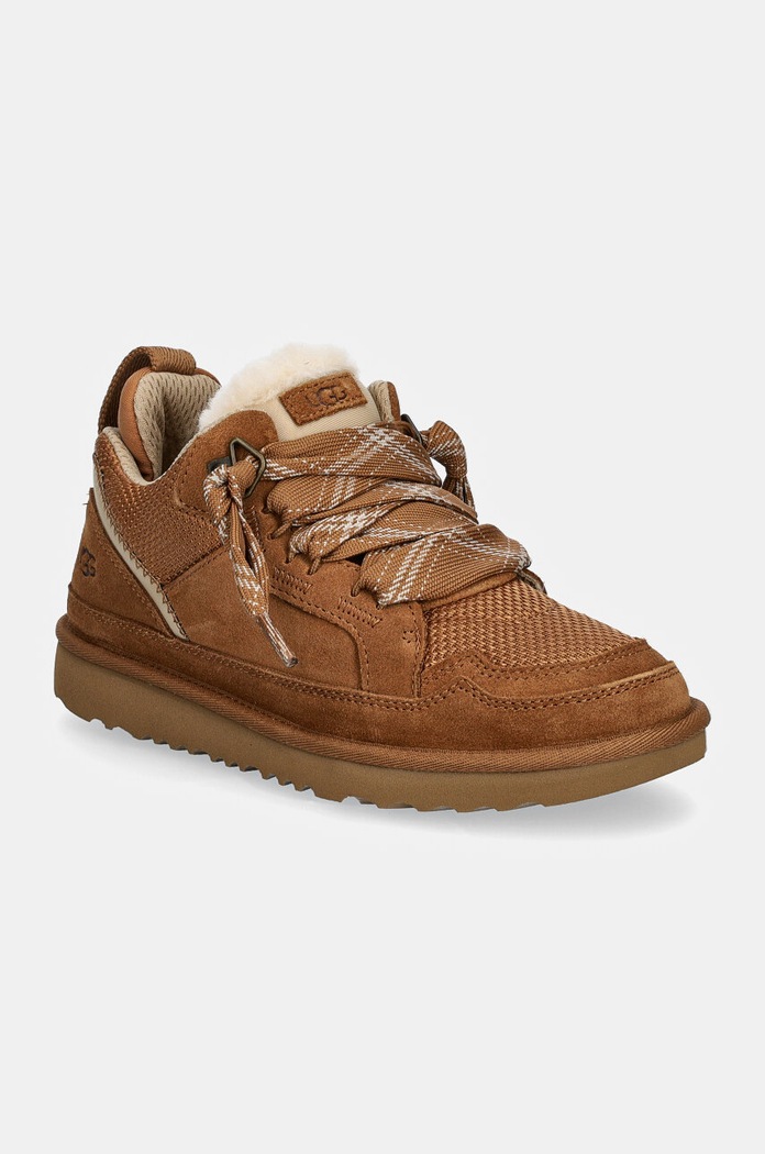 Παιδικά sneakers UGG LOWMEL υφασμάτινο καφέ 1152410K