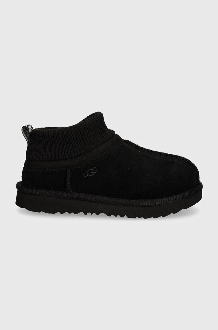 UGG Śniegowce zamszowe dziecięce CLASSIC ULTRA STRETCH CUFF 1157702T czarny AW25
