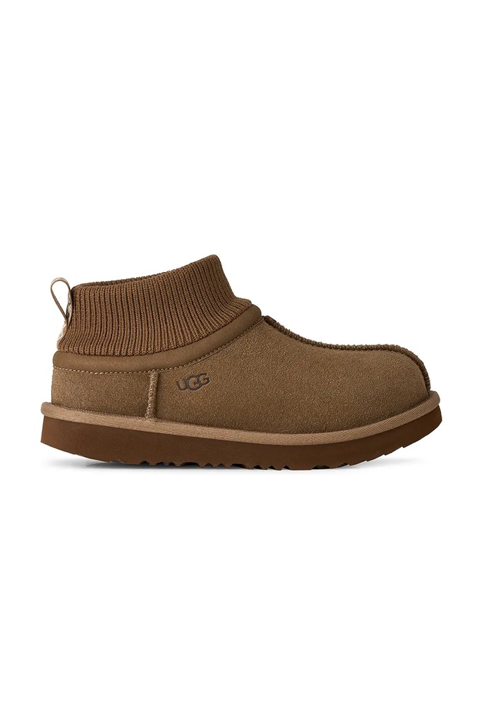 UGG Snežni čevlji zimski otroški semišasti KIDS' CLASSIC ULTRA STRETCH CUFF rjava 1157702K