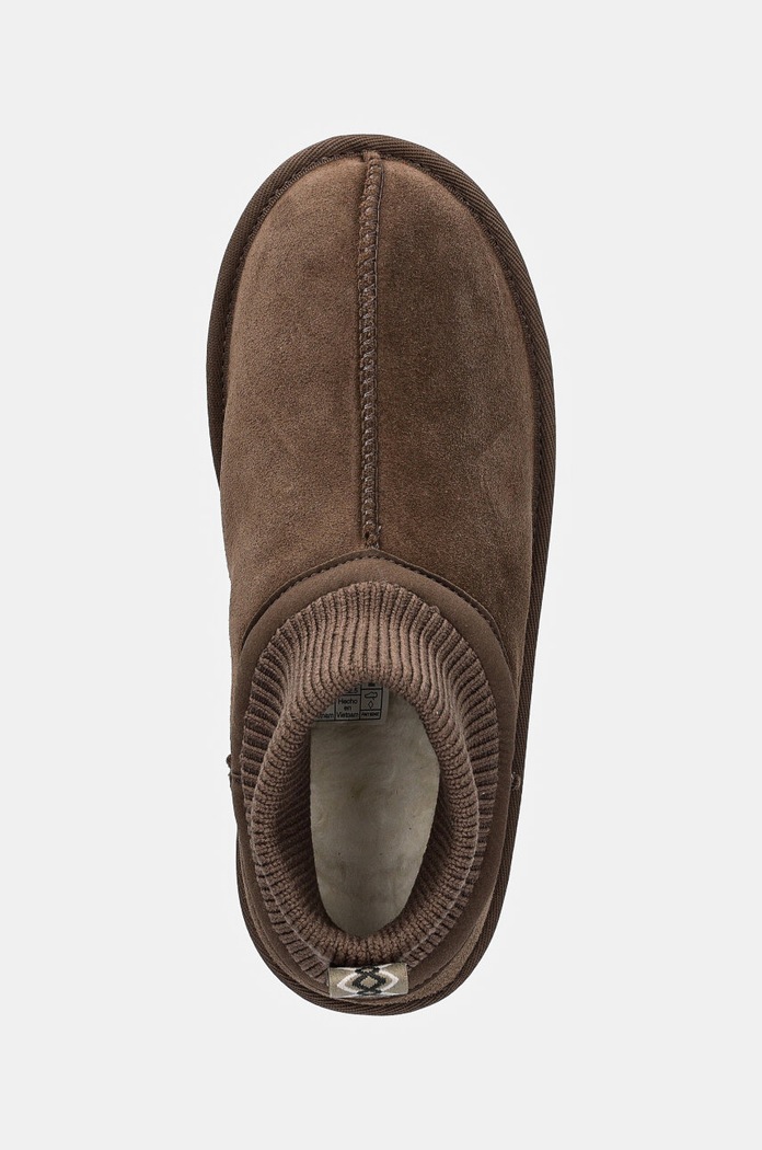 Detské semišové snehule UGG KIDS' CLASSIC ULTRA STRETCH CUFF hnedá 1157702K