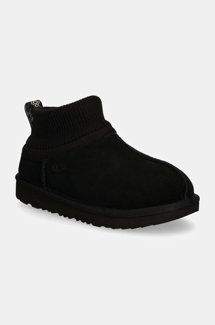 UGG Detské semišové snehule UGG KIDS' CLASSIC ULTRA STRETCH CUFF čierna 1157702K