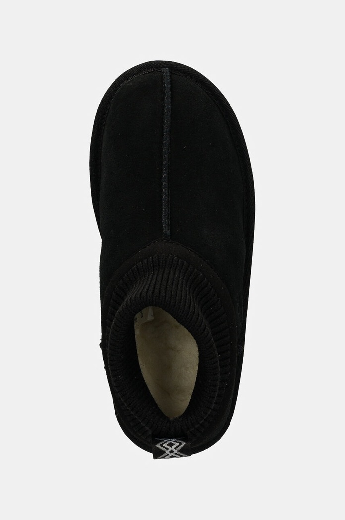 Detské semišové snehule UGG KIDS' CLASSIC ULTRA STRETCH CUFF UGG 1157702K čierna