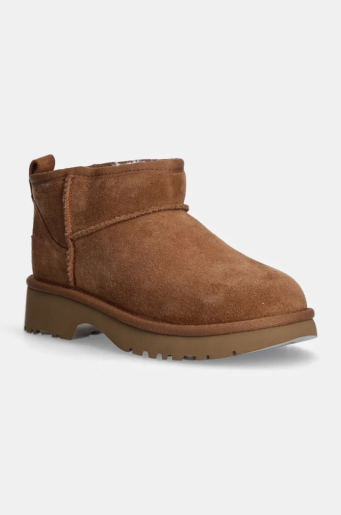 Дитячі замшеві чоботи UGG KIDS CLASSIC ULTRA MINI NEW HEIGHTS замша коричневий 1157732K
