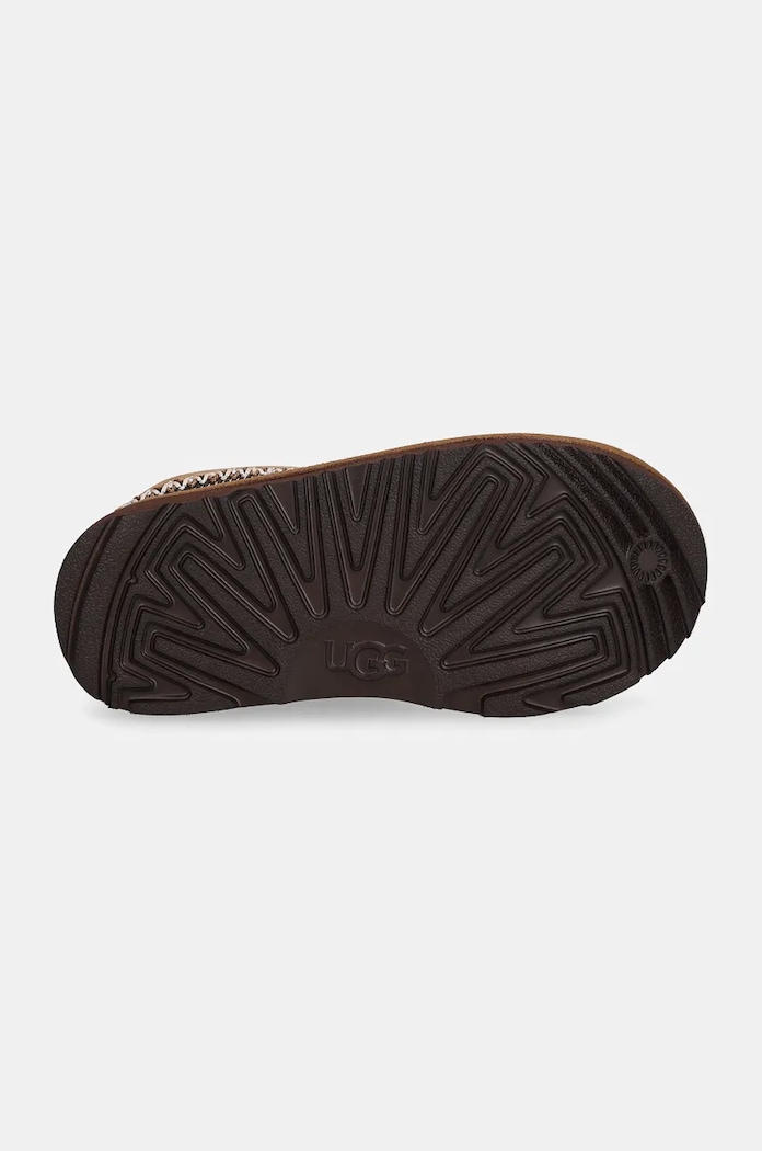 Dječje cipele za snijeg od brušene kože UGG KIDS CLASSIC MINI CRESCENT 1157697K smeđa