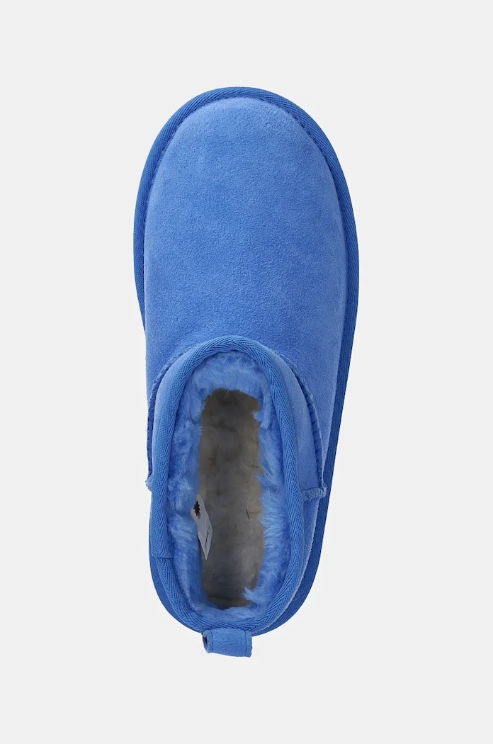 Detské semišové snehule UGG KIDS CLASSIC ULTRA MINI PLATFORM modrá 1157791K.K