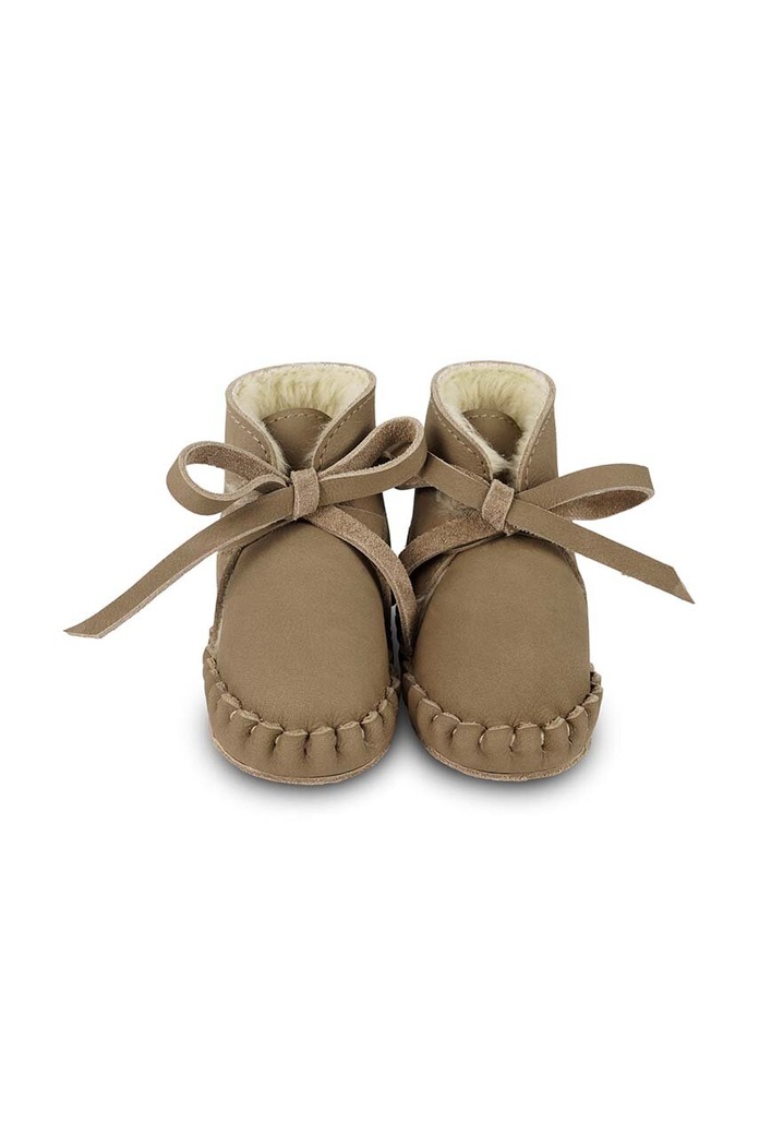 Бебешки кожени обувки Donsje Pina Classic Booties кафяв 1018200.