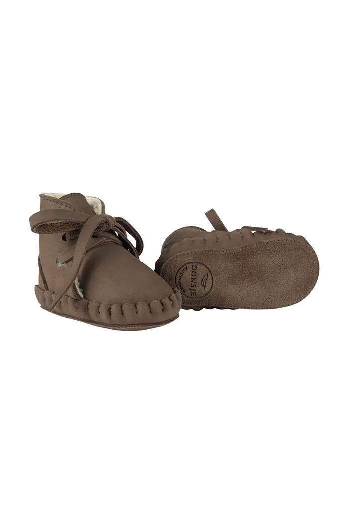 Donsje buty niemowlęce skórzane Pina Classic Booties brązowy 1018200.