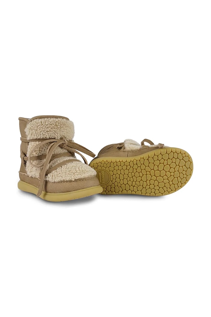 Παιδικές μπότες χιονιού Donsje Ceysa Shoes δέρμα σαμουά μπεζ 1500300.