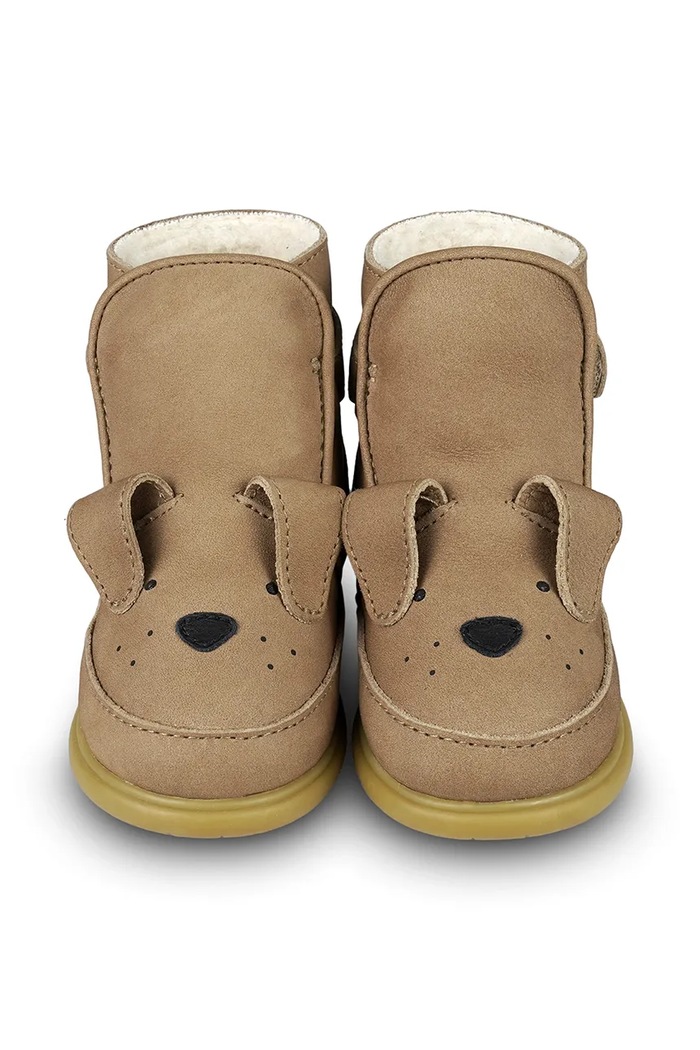 Παιδικές δερμάτινες χειμερινές μπότες Donsje Dubu Classic Shoes Dog 1500405. μπεζ AW24