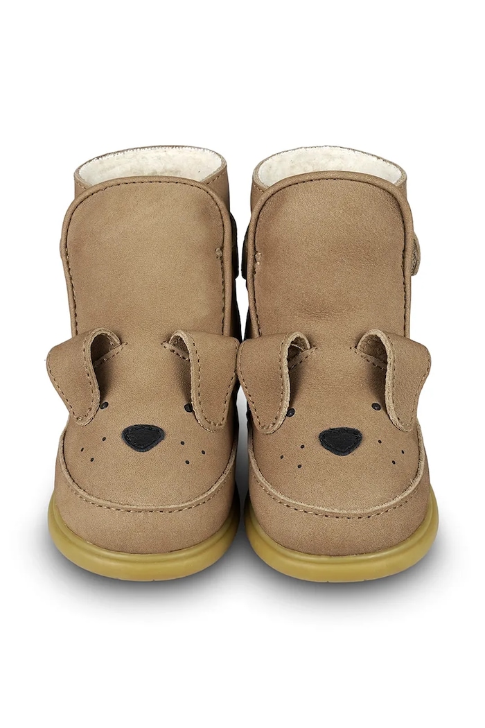 Παιδικές δερμάτινες χειμερινές μπότες Donsje Dubu Classic Shoes Dog 1500405. μπεζ AW24