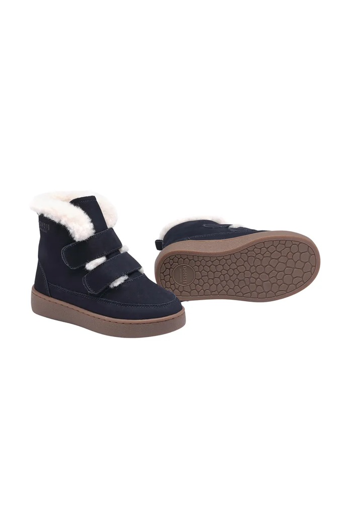 Donsje buty zimowe zamszowe dziecięce Clenn Boots ocieplane granatowy 2017700.22.28