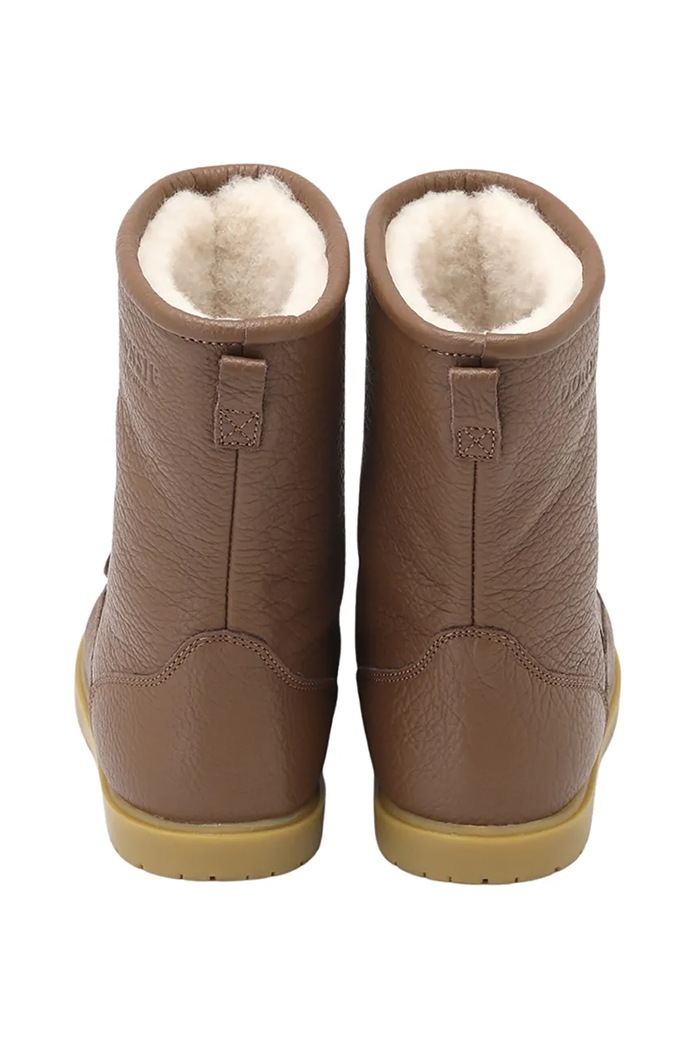 Detské zimné kožené topánky Donsje Wadudu Classic Boots Bear 2022001.22.28 hnedá