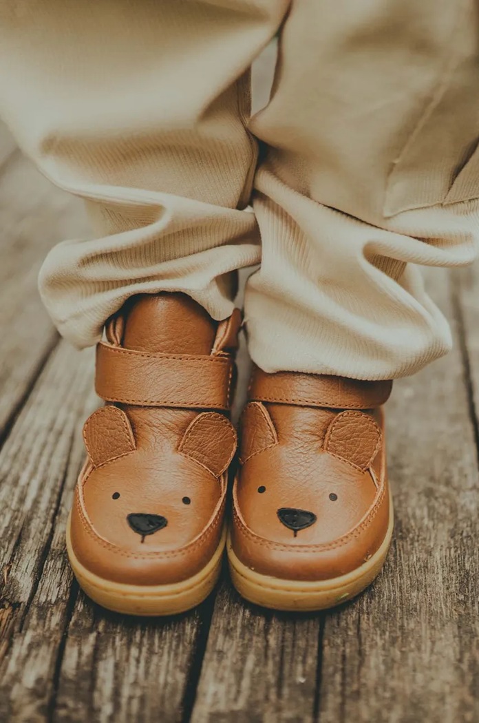 Donsje sneakersy skórzane dziecięce Mika Sneakers Bear wysoka brązowy 2024801.22.28
