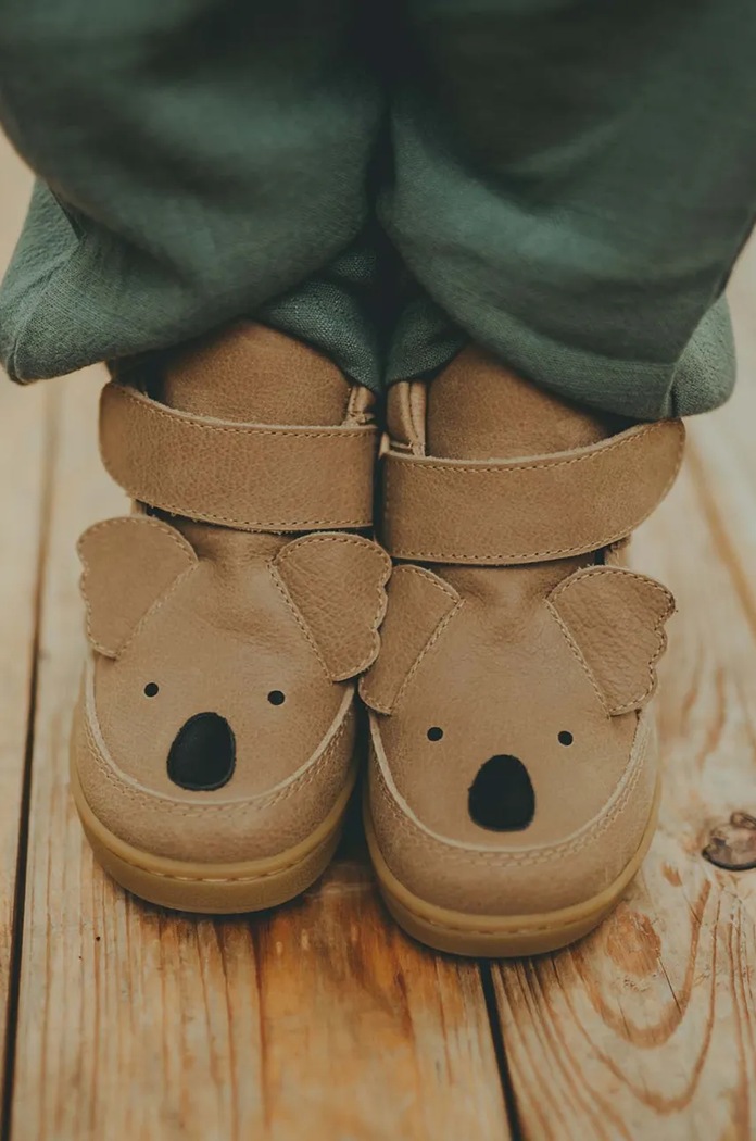 Donsje Sneakersy skórzane dziecięce Mika Sneakers Koala beżowy 2024803.