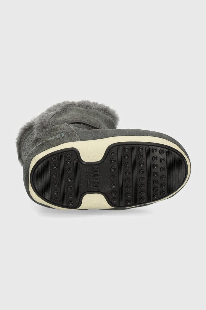 Dječje cipele za snijeg od brušene kože Moon Boot CRIB SUEDE 80D3401030 siva