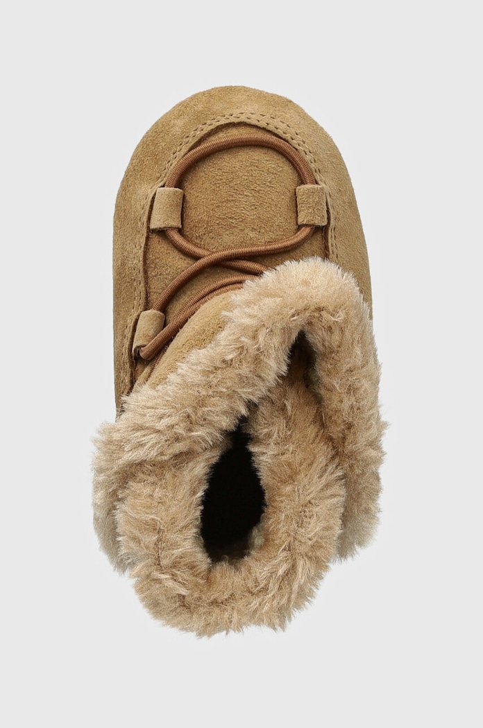 Detské semišové snehule Moon Boot CRIB SUEDE hnedá 80D3401030