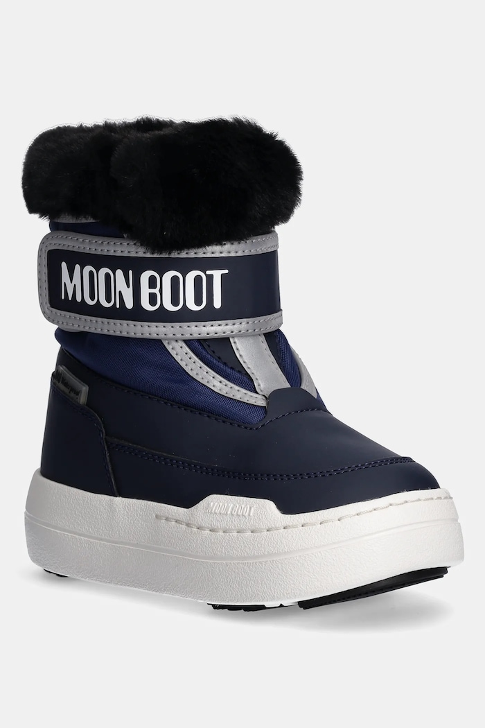 Moon Boot śniegowce dziecięce JR PARK STRAP imitacja skóry licowej granatowy 80D3440030.27.34