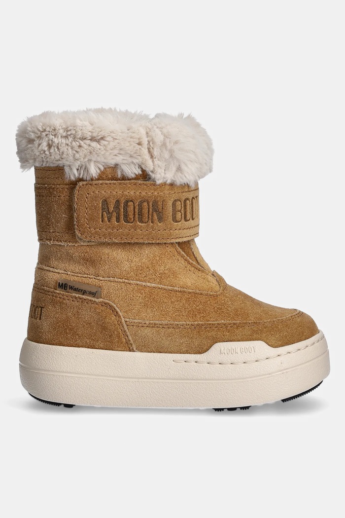 Detské snehule Moon Boot JR PARK STRAP BOOT SUEDE 80D3440040.27.34 hnedá AW24