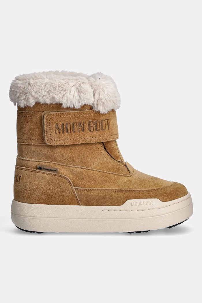 Παιδικές μπότες χιονιού Moon Boot JR PARK STRAP BOOT SUEDE 80D3440040.35.38 καφέ AW24