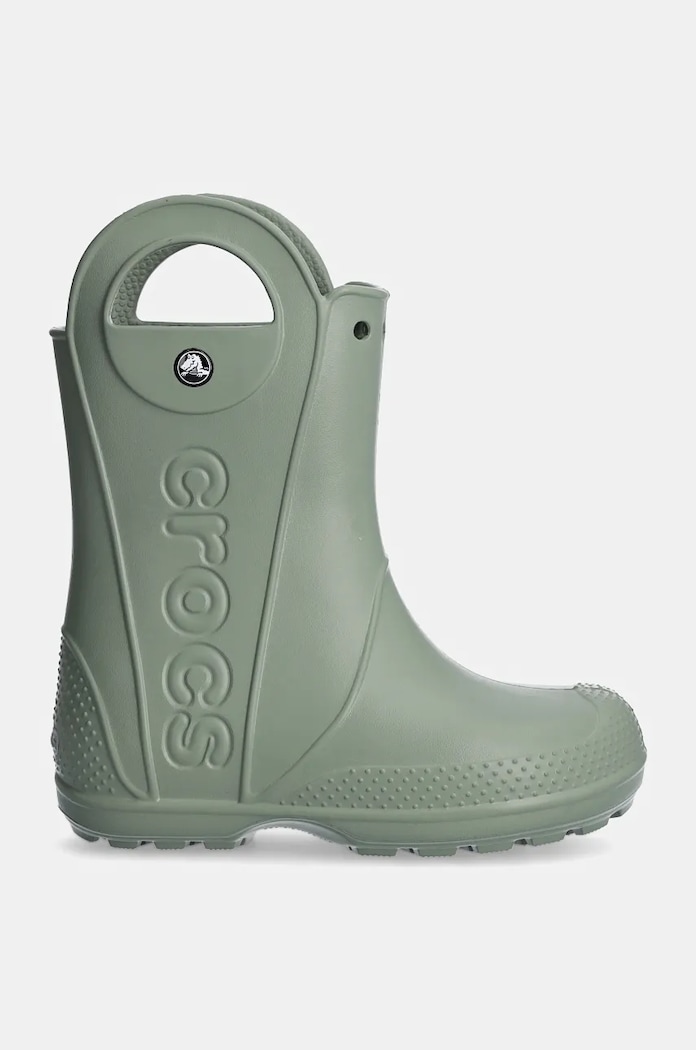 Crocs kalosze dziecięce HANDLE RAIN BOOT 12803.HANDLE.RAIN.BOO zielony AW24
