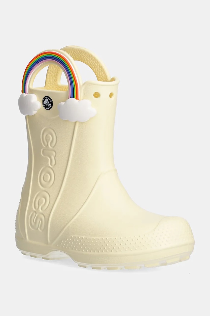 Dječje gumene čizme Crocs HANDLE IT RAINBOW RAIN BOOT zlatna 210026.HANDLE.IT.RAINBO