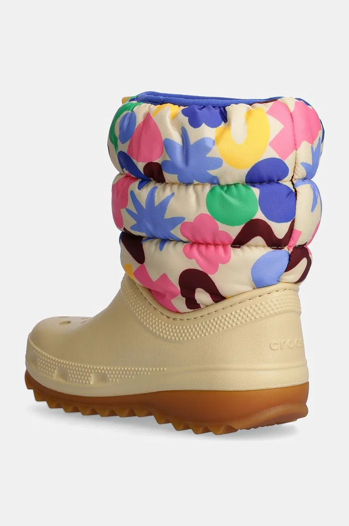Chlapec Detské snehule Crocs CLASSIC NEO PUFF GEO SHAPES BOOT 210410.CLASSIC.NEO.PUFF béžová
